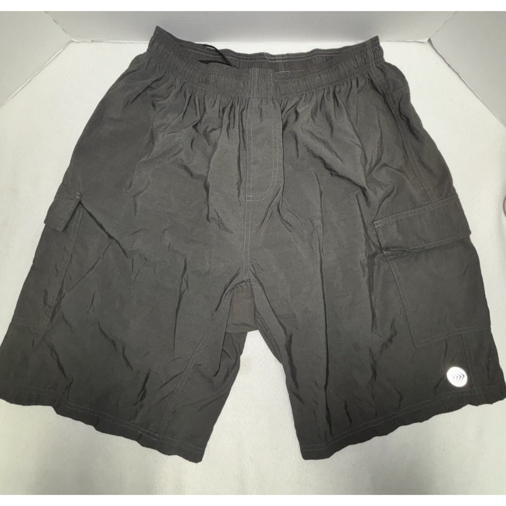 Cycling Shorts Mens 2X Gray Padded Lined Comfort Biking See the Logo
